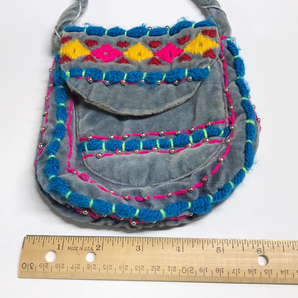 Embroidered Colorful Mini Shoulder Bag - Picture 2 of 8